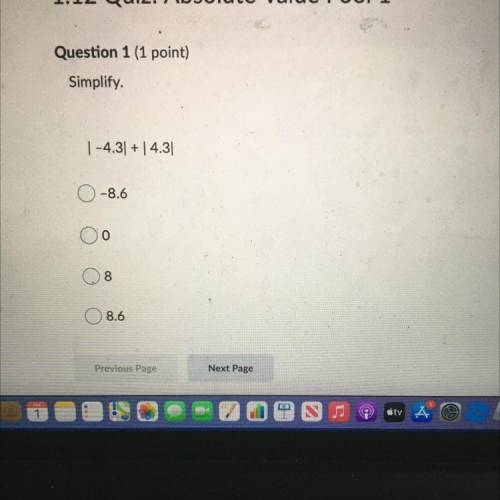 This 1.12 absolute value pool I need help with this question