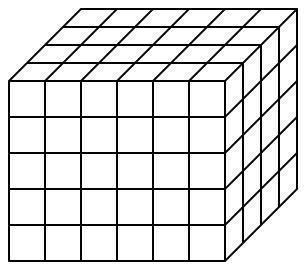 Suppose each cube in this figure is a -inch cube. Select all that are true.

The dimensions of thi