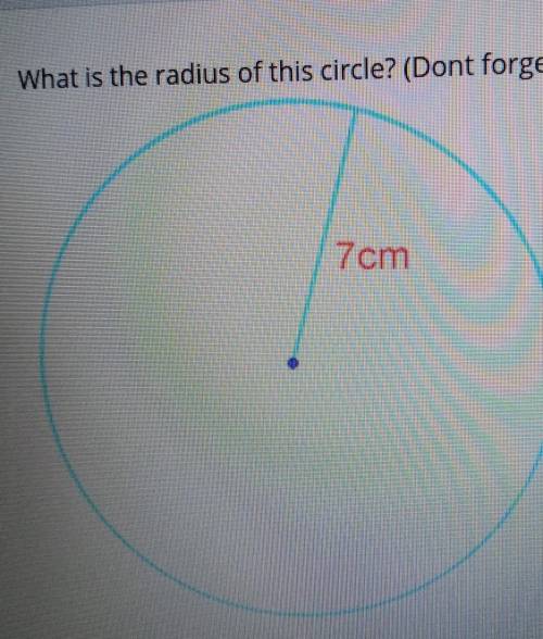What is the radius of this circle?
