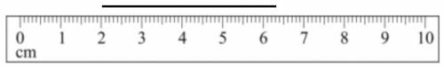 What is the length of the following line segment, in centimeters?