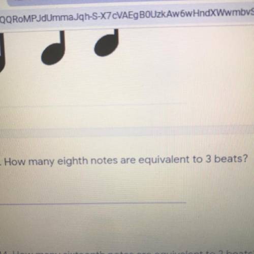 How many eighth notes are equivalent to 3 beats?