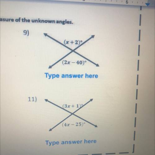 PLZ HELP

Write and solve an equation to find x then find the measure of the unknown angles