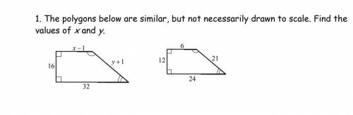 The polygons below are similar... please help I will mark you brainliest thank youuuu