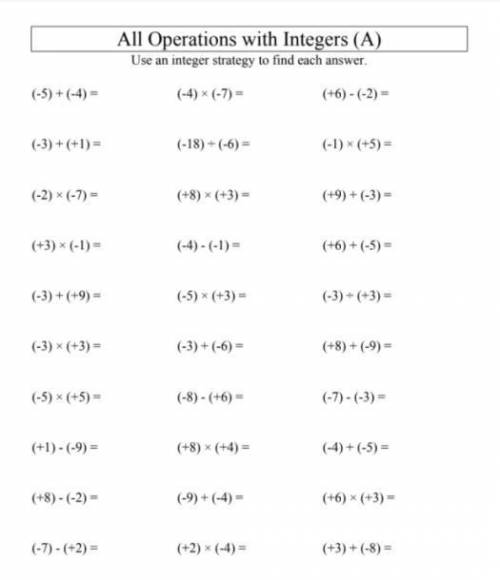 How would I use an integer strategy? This is due tomorrow please