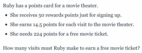 Penelope has a points card for a movie theater.

She receives 50 rewards points just for signing u