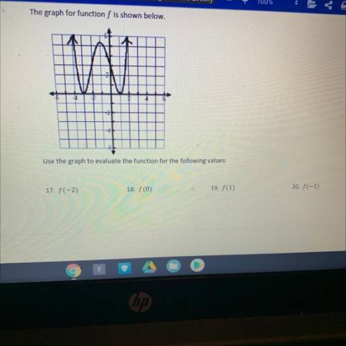 Need help evaluating the function for 17-20