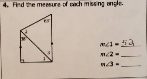 Find the measure of angle 2 and 3