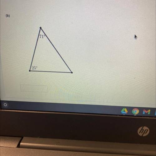 Find missing angle in triangle