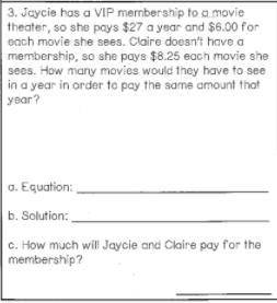 Please help MATH branliest Jaycie has a vip membership to a movie theater, so she pays 27 a year an
