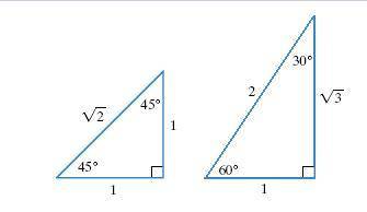 Use the given triangles to evaluate the following expression. If necessary, express the value with