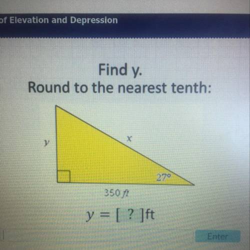 Find y. Round to the nearest tenth