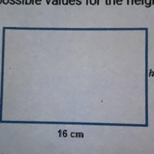 The area of this rectangle is at most 400 square centimeters. Write and solve an inequality to repr