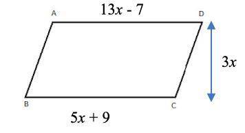 Calculate the area of the parallelogram, giving your answer correct to 3 significant figures.