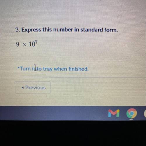 Express this number in standard form