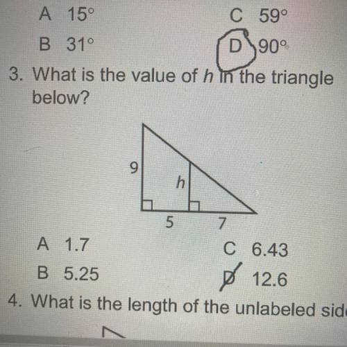 What is the value of H in the triangle below?