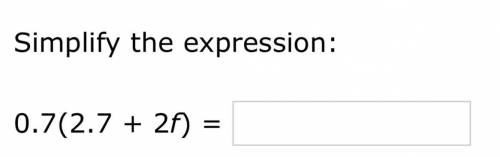 0.7(2.7 + 2f) simplify the expression?