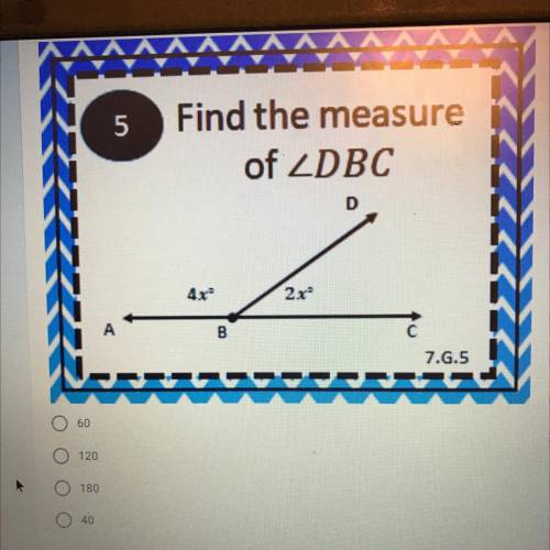 Find the measure
of DBC