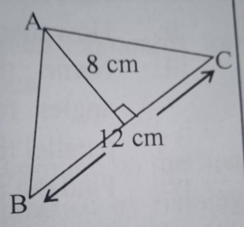 Find the are of the ABC triangle