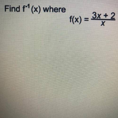 Find f(x) where
f(x) = 3x+2/x
