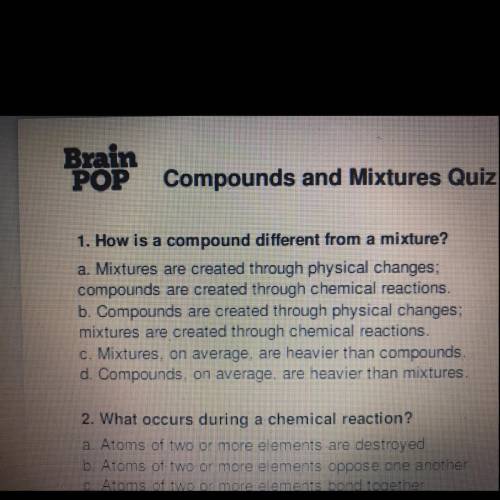 How is a compound different from mixtures