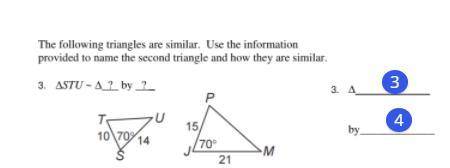 Triangle STU ~ triangle, the triangles are similar by