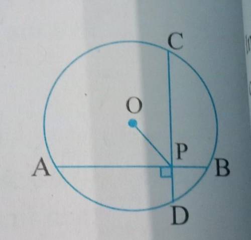 The radius of adjoining circle is 10 cm,

if AB = CD, ABICD and OP = 8 √3cm, find the length of ch