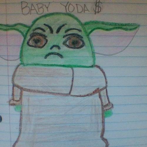 Look At baby yoda thank me if you guys like my drawing!