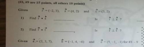 Could you please help me solve these vectors.