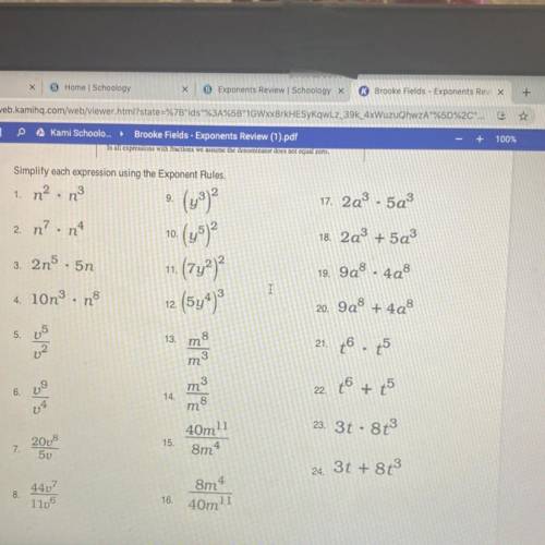 Please help me with what you know using the exponent rules