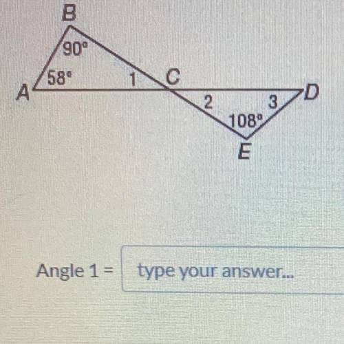 Pls answer like this=
Angle 1= 
Angle 2=
And angle 3=