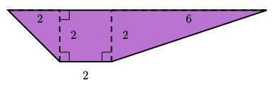 Find the area of the shape below.

Hint: Find the area of the two triangles and the square and add