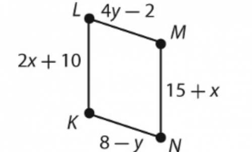 If KLMN is a parallelogram and m
A) 70
B) 80
C) 90
D) 100