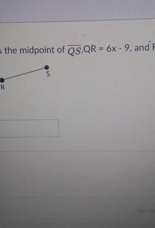 Given that R is the midpoint of ​