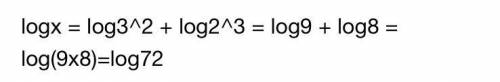 Can you please tell me a detailed explanation to solve this:
logx=3log2+2log3