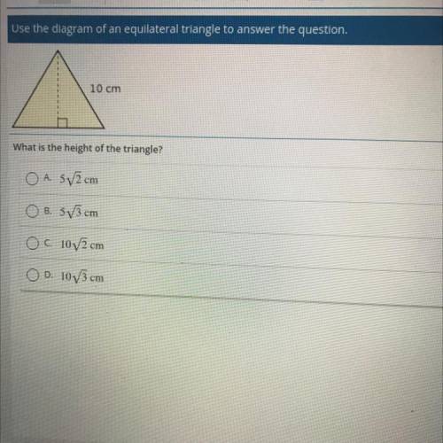What is the height of the triangle?