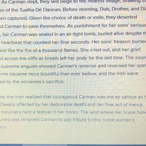 Use context to confirm the meaning of the word deplorable as it is used in The Legend of Carman.”