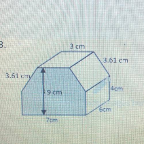 Surface area of composite figures . the figures are a trapezoid and a rectangular prism.

i just n
