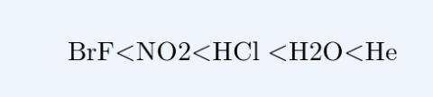List the following gases in order of increasing average molecular velocity at 25 degrees Celcius: H2