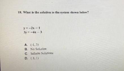 What is the solution to the system shown below?