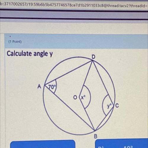 Calculate angle y
Can somebody work this out?