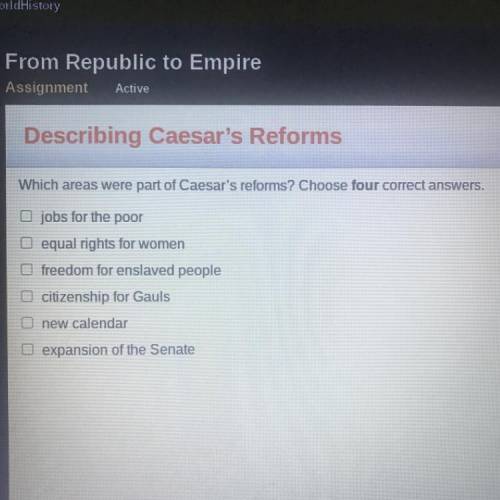Which areas were part of Caesar's reforms? Choose four correct answers.