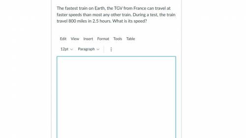 Ill give brainliest,

The fastest train on Earth, the TGV from France can travel at faster speeds