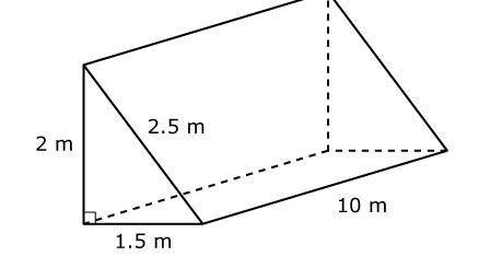 Find the total surface area of this prism.