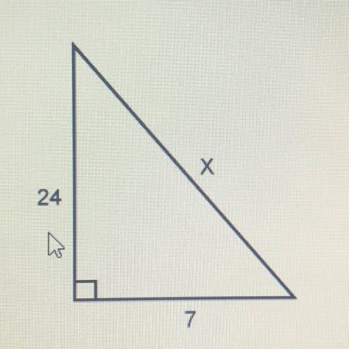 PLEASE ANSWER THISSSSSSSSS OMG ORPWLFKFKEOD

What is the value of x?
х
Enter your answer in the bo