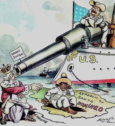 1)

In this editorial cartoon, what is the relationship between the United States and the Republic