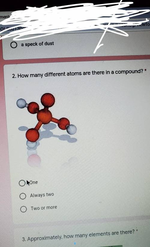 How many different atoms are there in a compound? ​