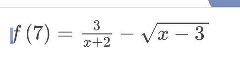 What does f(7) equal?