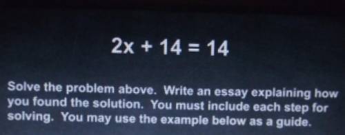 7th grade please solve the problem above. Write a paragraph explaining how you found the solution y