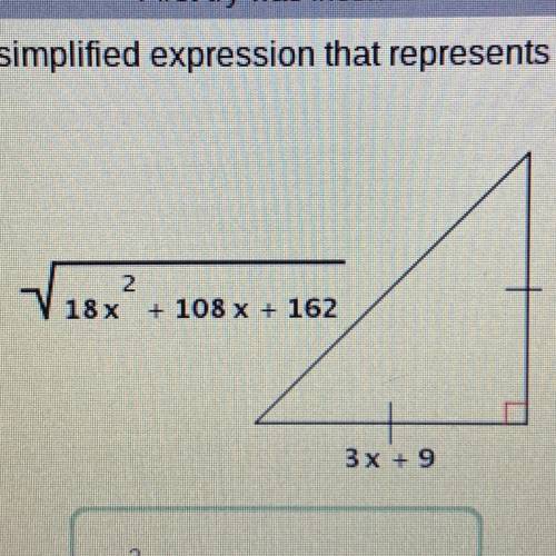 Determine the simplified expression that represents the area of the triangle