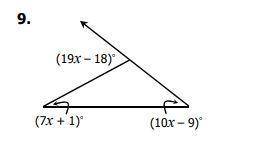 Find X= 
I have 15 minutes please help.